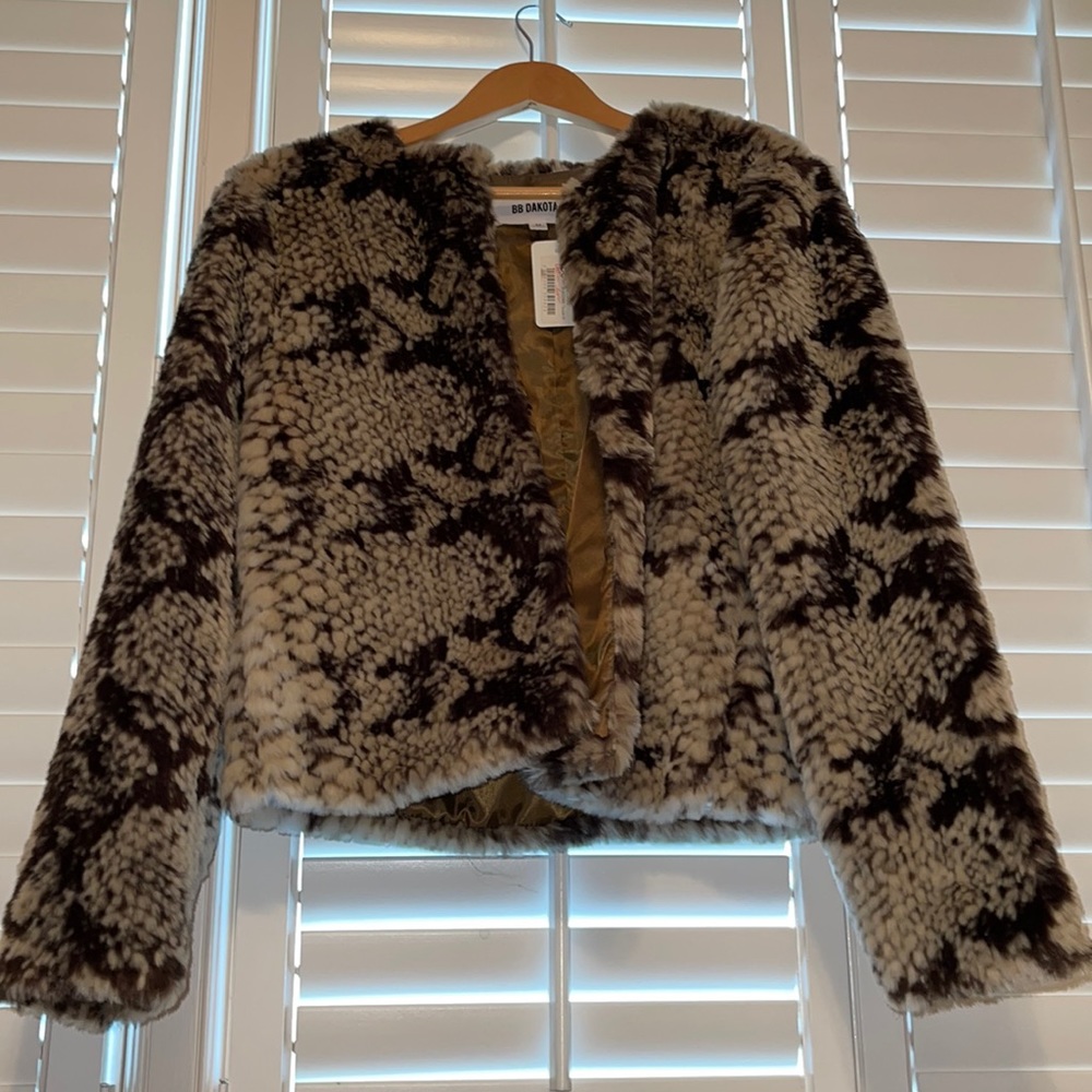 BB Dakota New with Tags Faux Fur Jacket